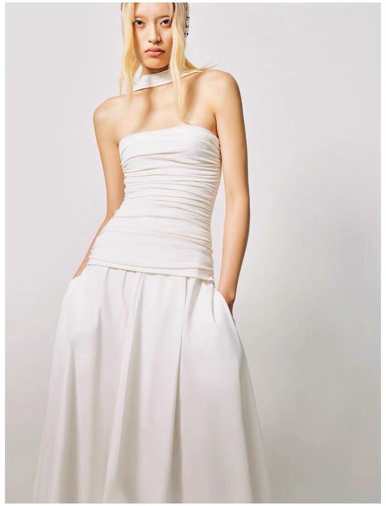 Elora Draped Convertible Midi Dress