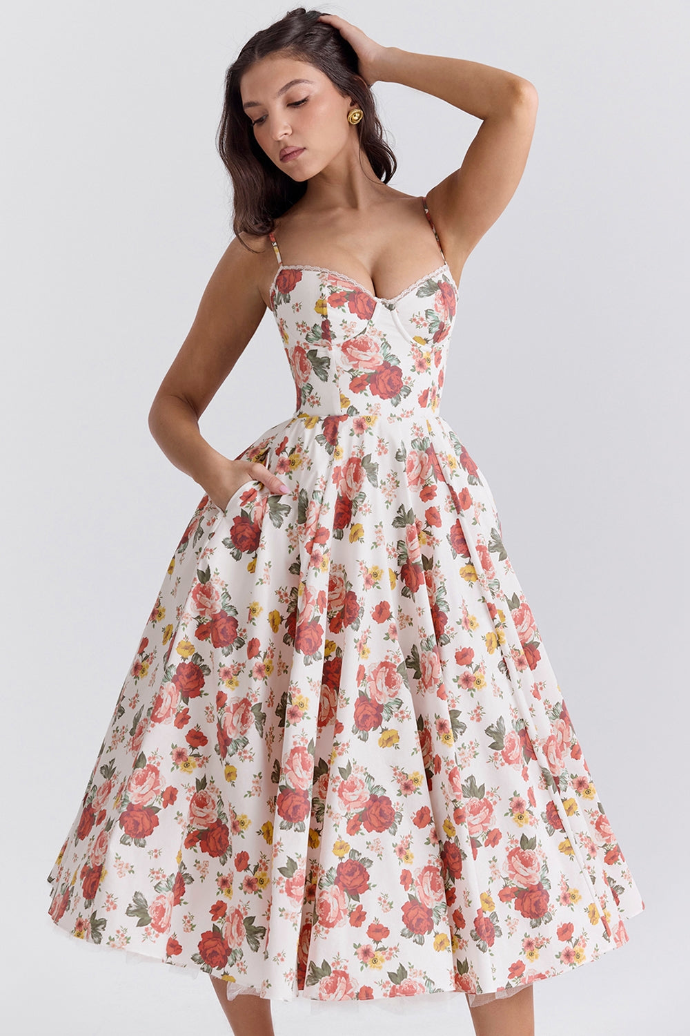 Mademoiselle midi dress- Floral