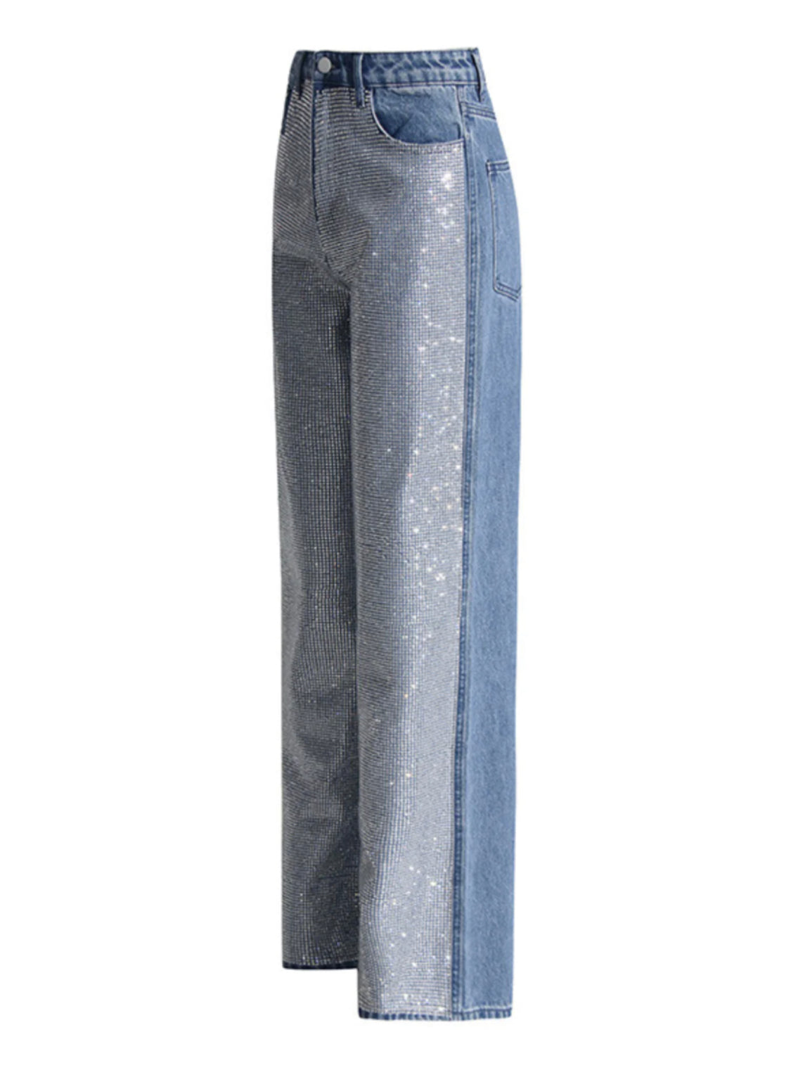 Délira rhinestone denim pants (8254348034286)