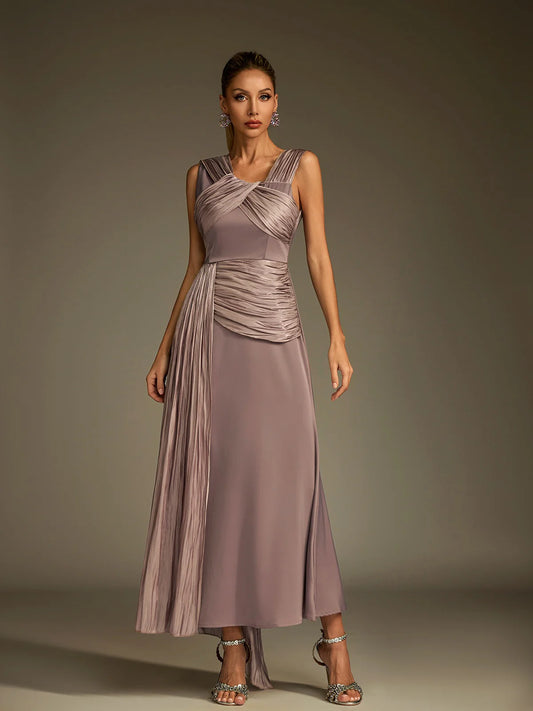 Athéna Draped Goddess Maxi Dress