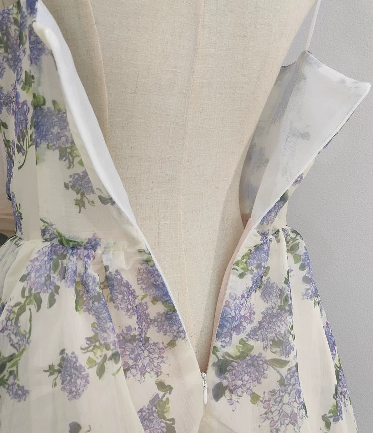 Lilac Whisper floral Midi Dress