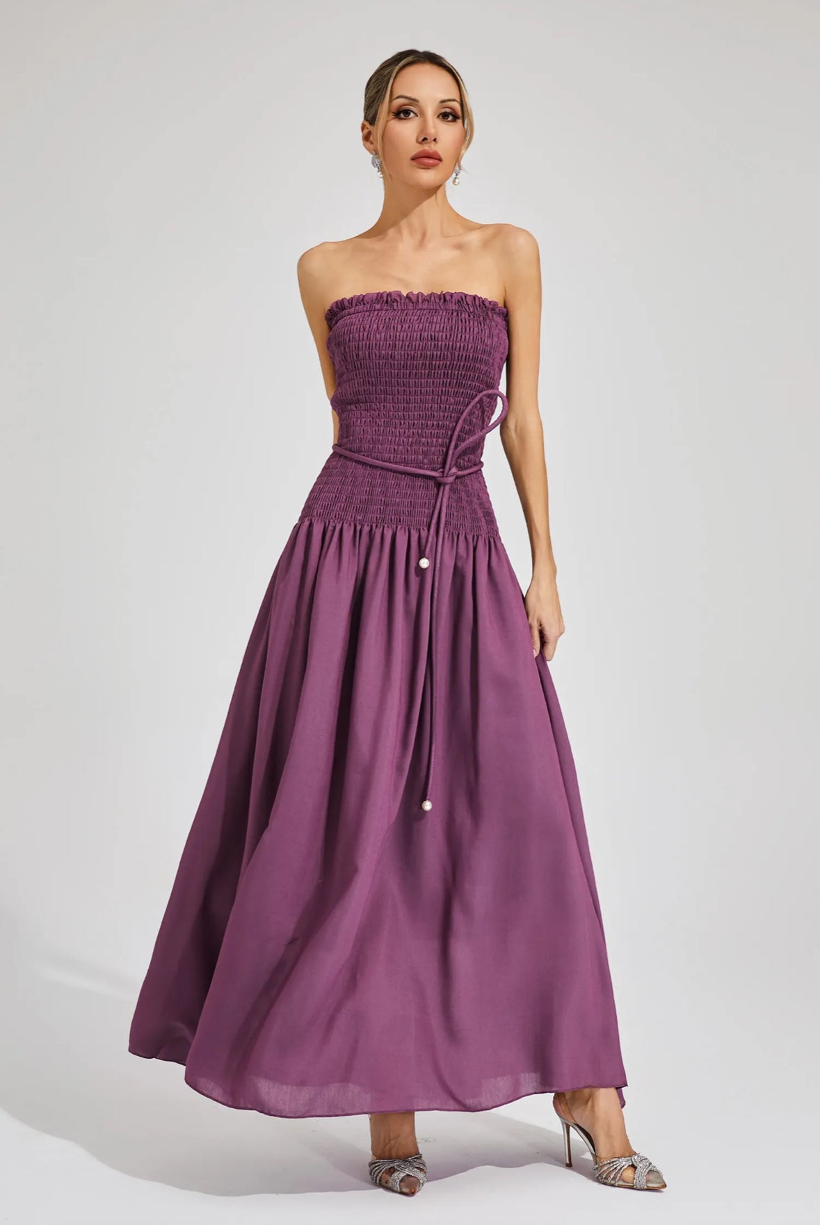 Céleste Ruched Maxi Dress