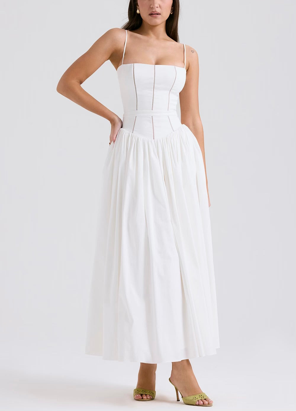 Ysabella White maxi dressi