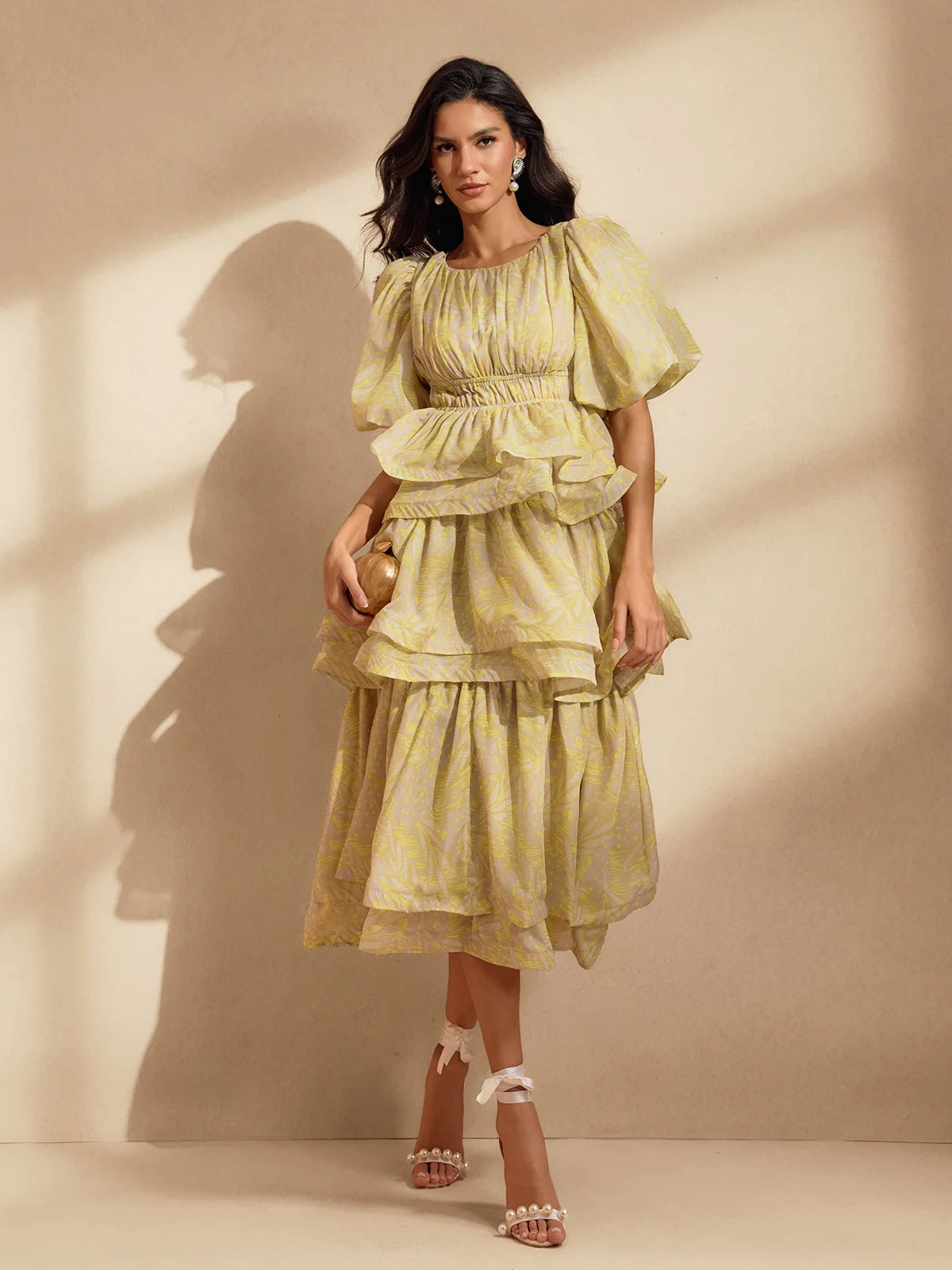 Camille Tiered Ruffle Puff Dress Set