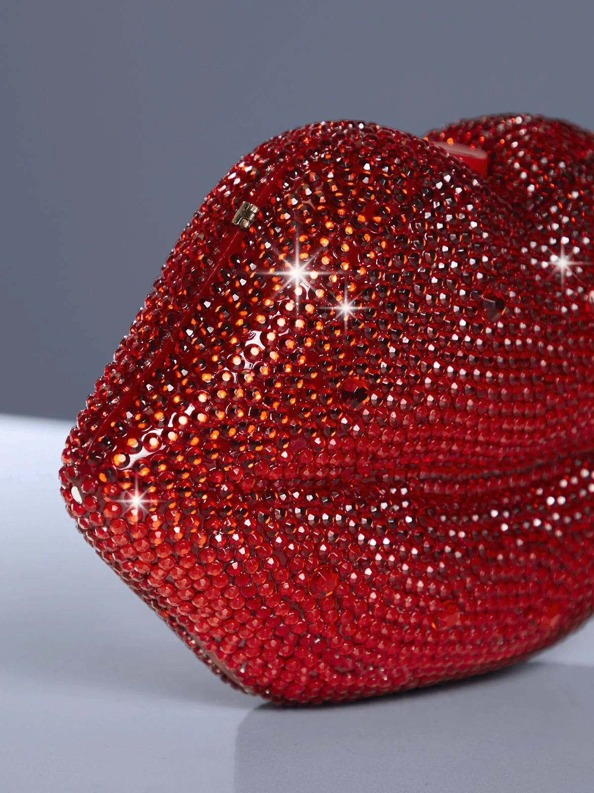 Crystal red lip bag