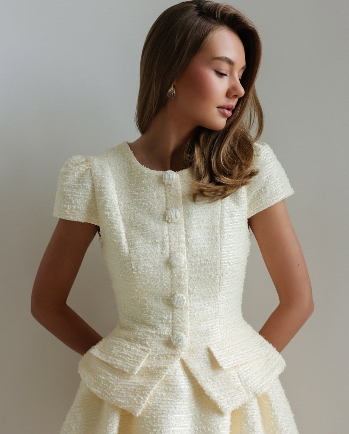 Belle Tweed Bubble Mini Skirt set