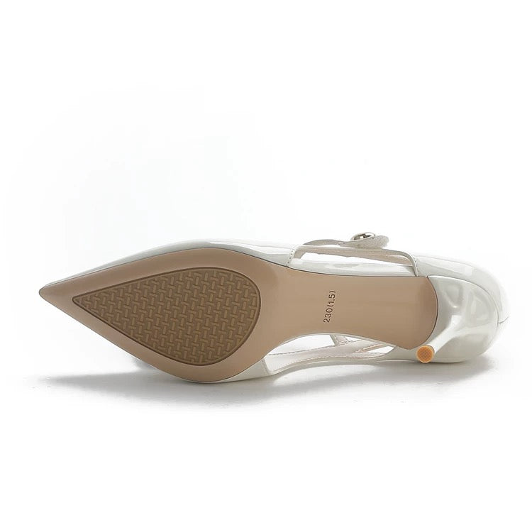 Pearl Detail Ivory Heels