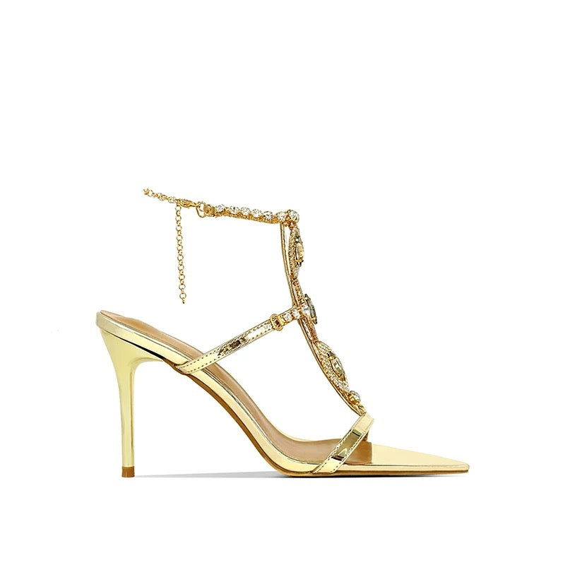 Aurelia Crystal Embellished Stiletto Sandals