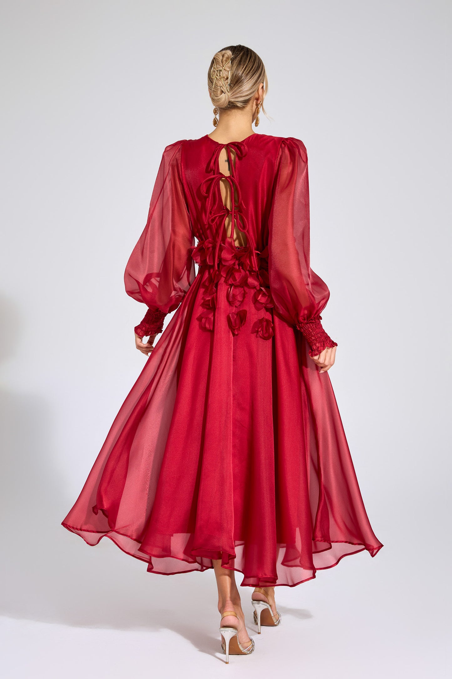 Dahlia Whisper flower Maxi Dress