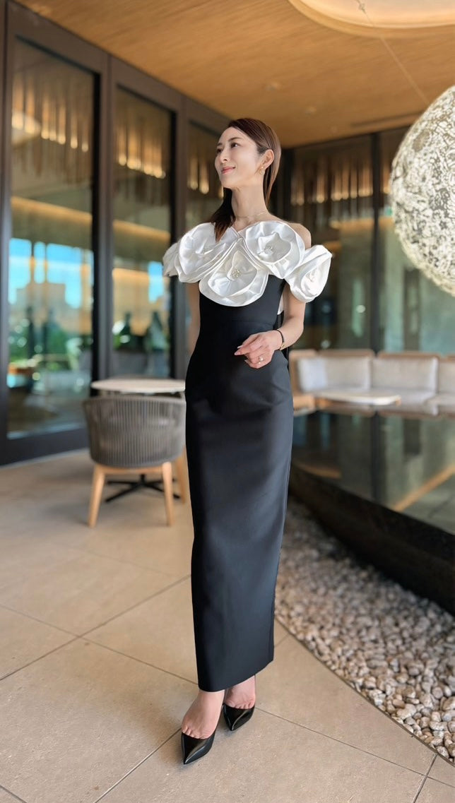 Elle flower maxi dress