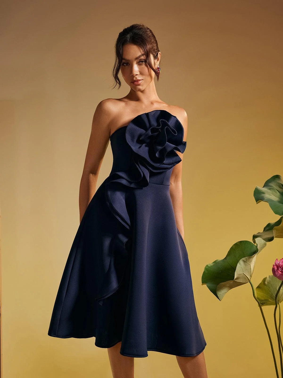 Evelyn flower midi dress