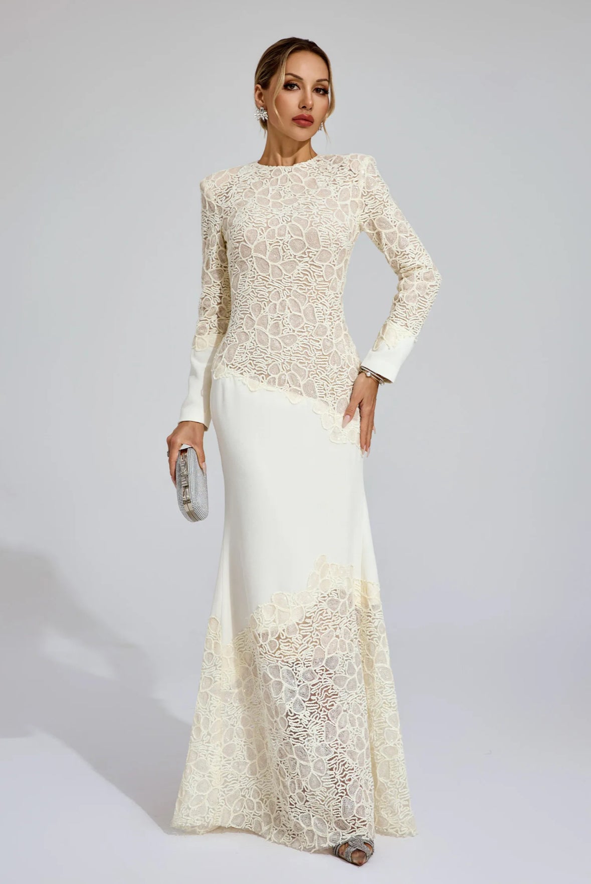 Élise lace maxi Dress