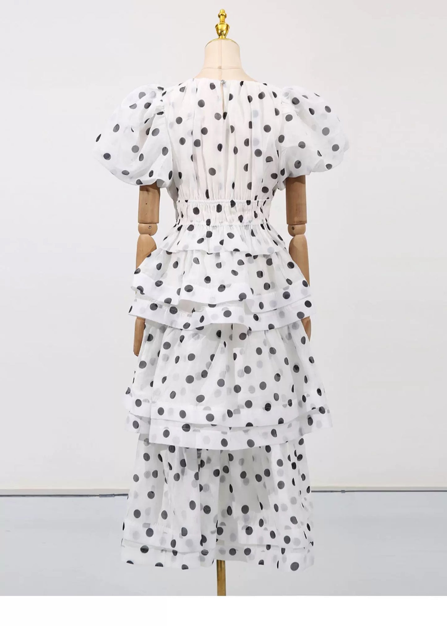 Odette Tiered Dot Dress