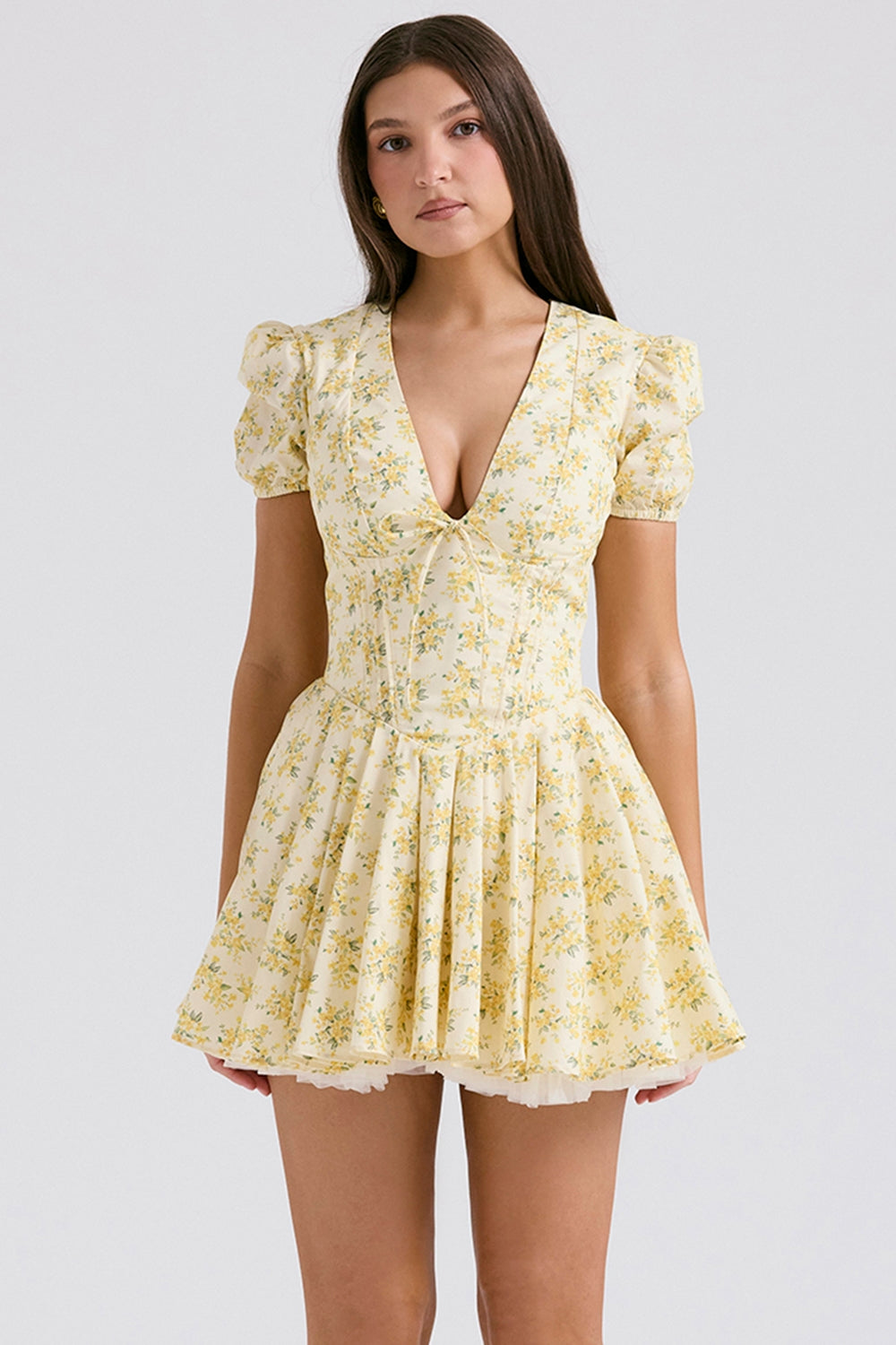 Lilou Puff Sleeve Tulle Mini Dress