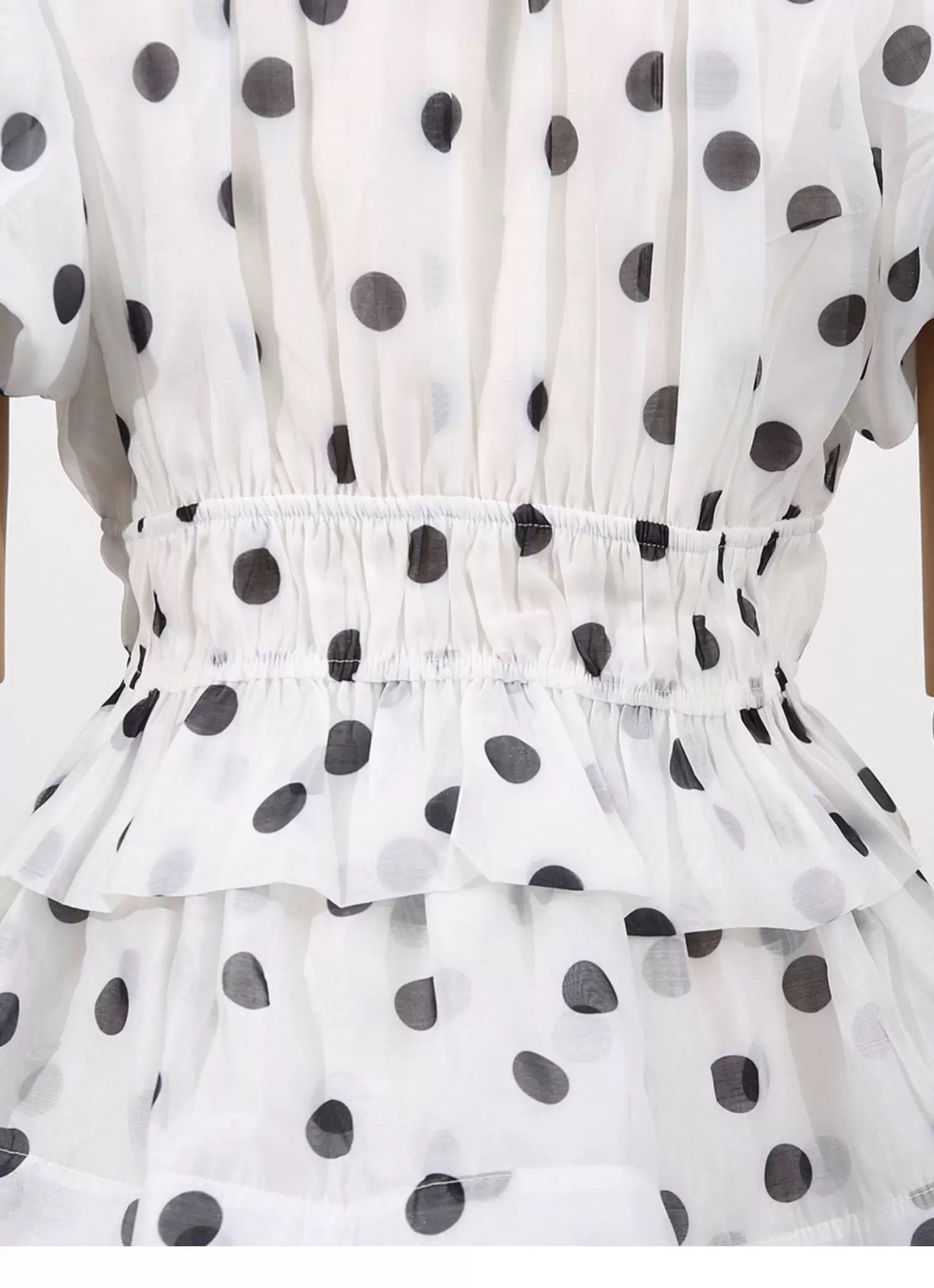 Odette Tiered Dot Dress