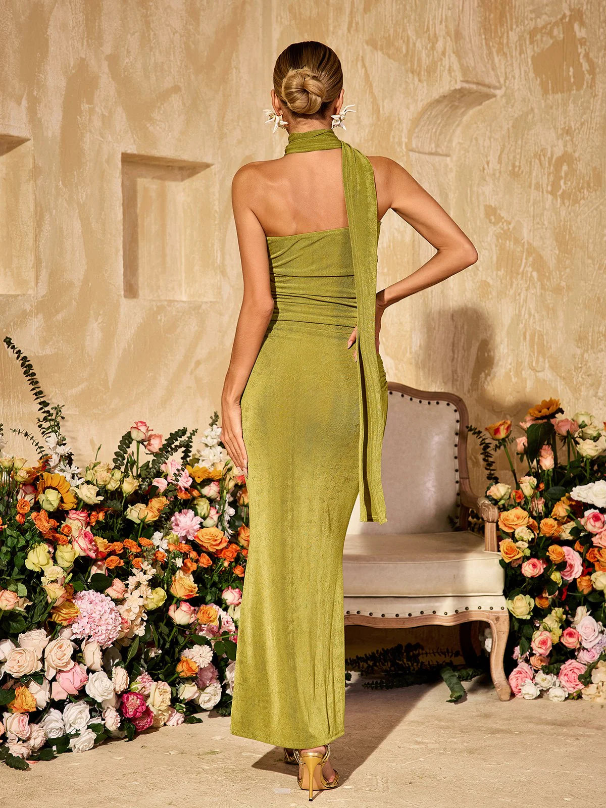 Sirena Drape Maxi Dress