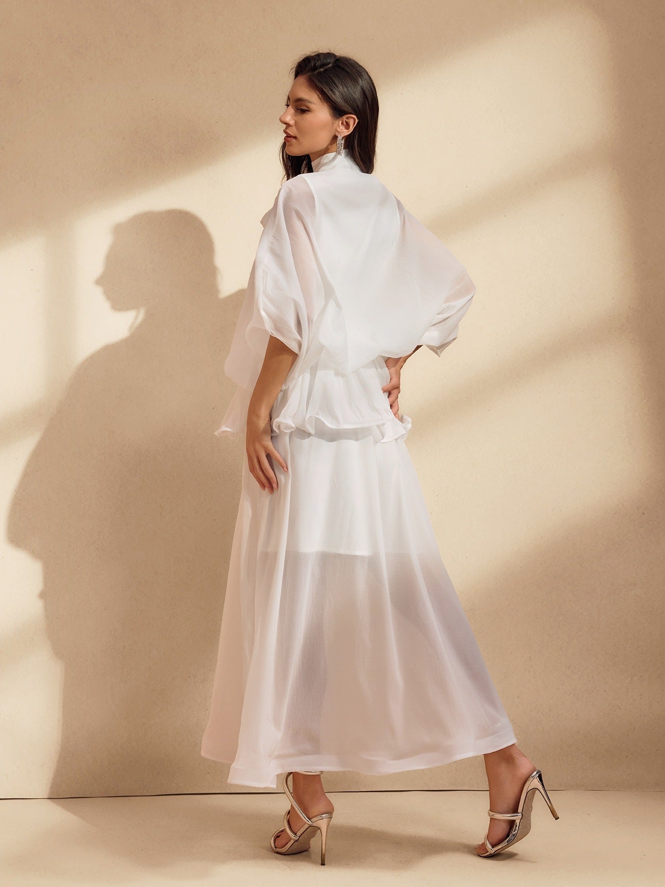 Élise Sheer Ruffle Midi Set