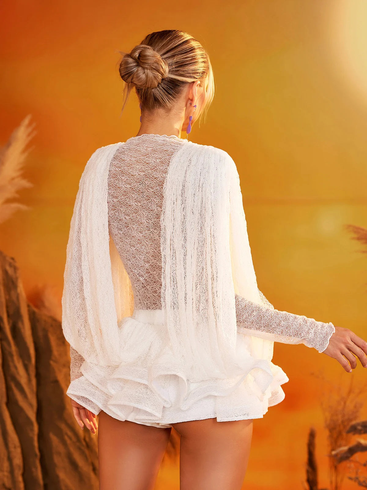 Fringe White Mini Dress