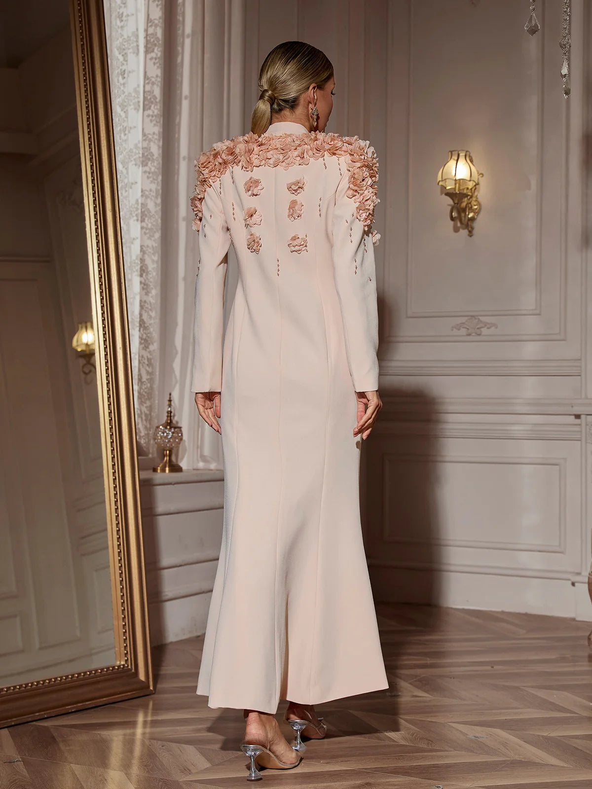 Rosalie 3D Floral Blazer Gown