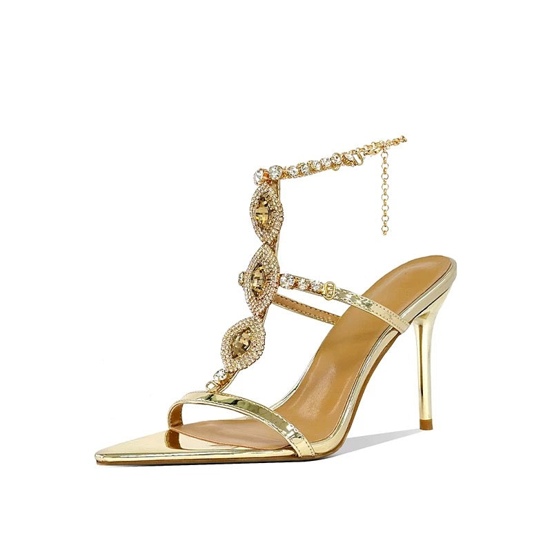 Aurelia Crystal Embellished Stiletto Sandals