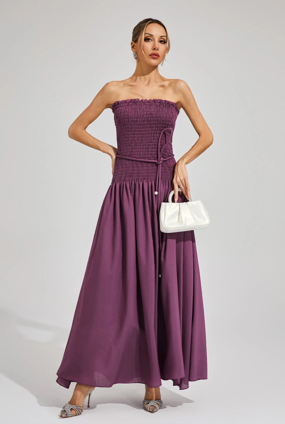 Céleste Ruched Maxi Dress