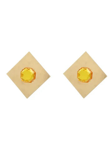 Square rhinestone earrings