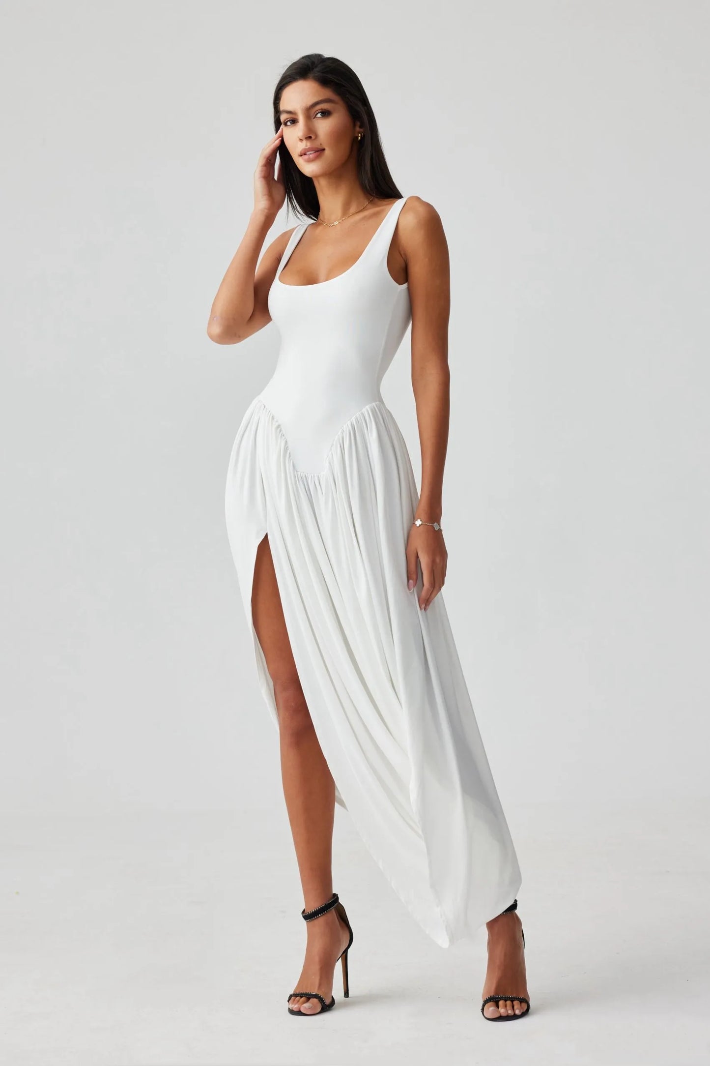 Naya Sculpt Drape Maxi Dress