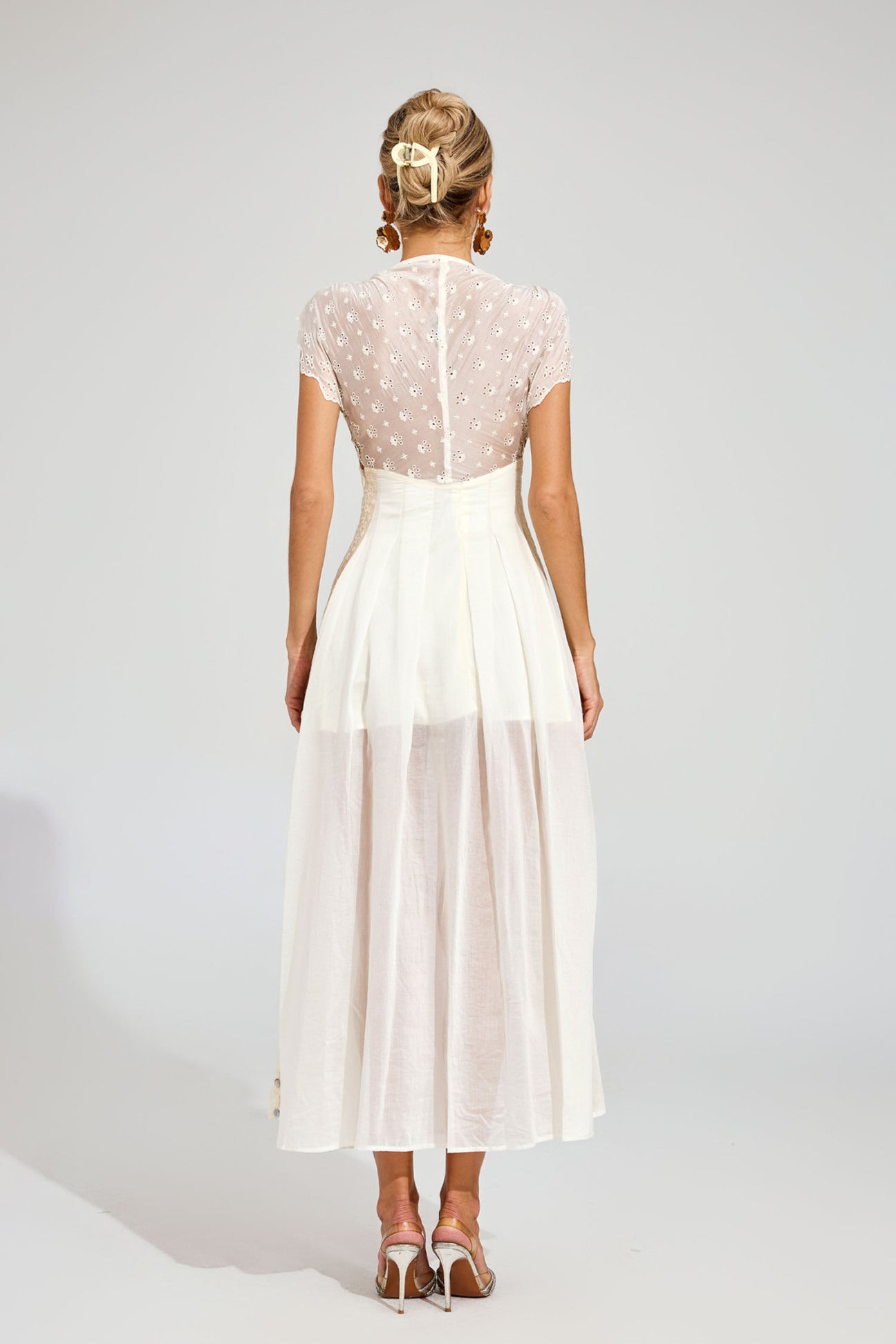 Étoile Broderie Sheer Midi Dress