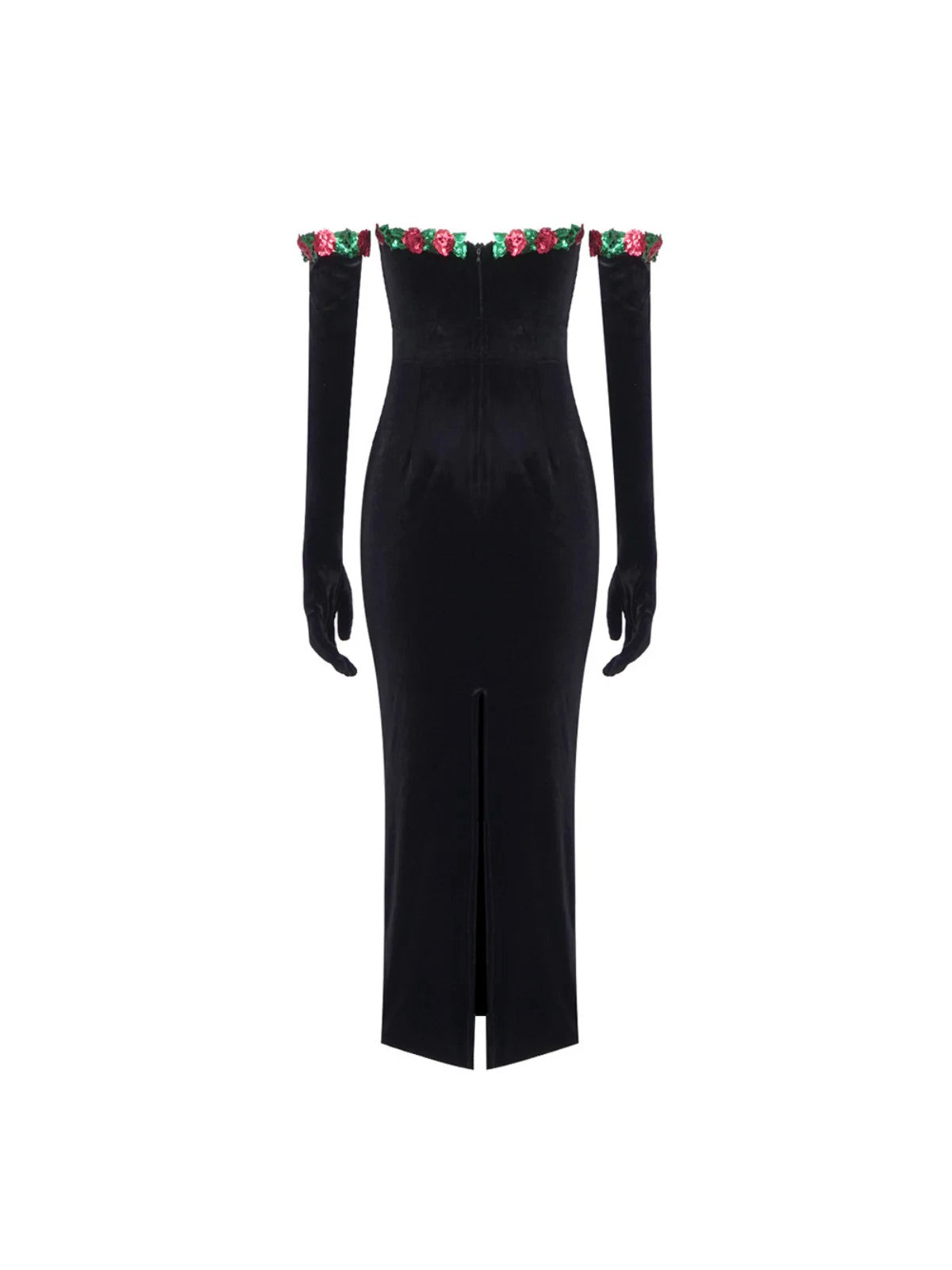 Noëlla velvet midi dress