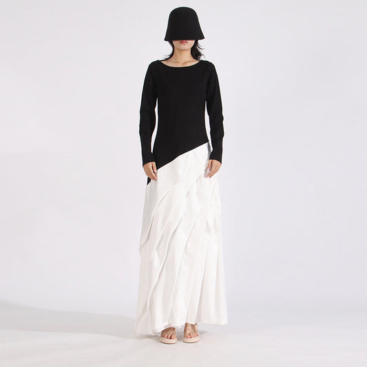 Black & white maxi dress