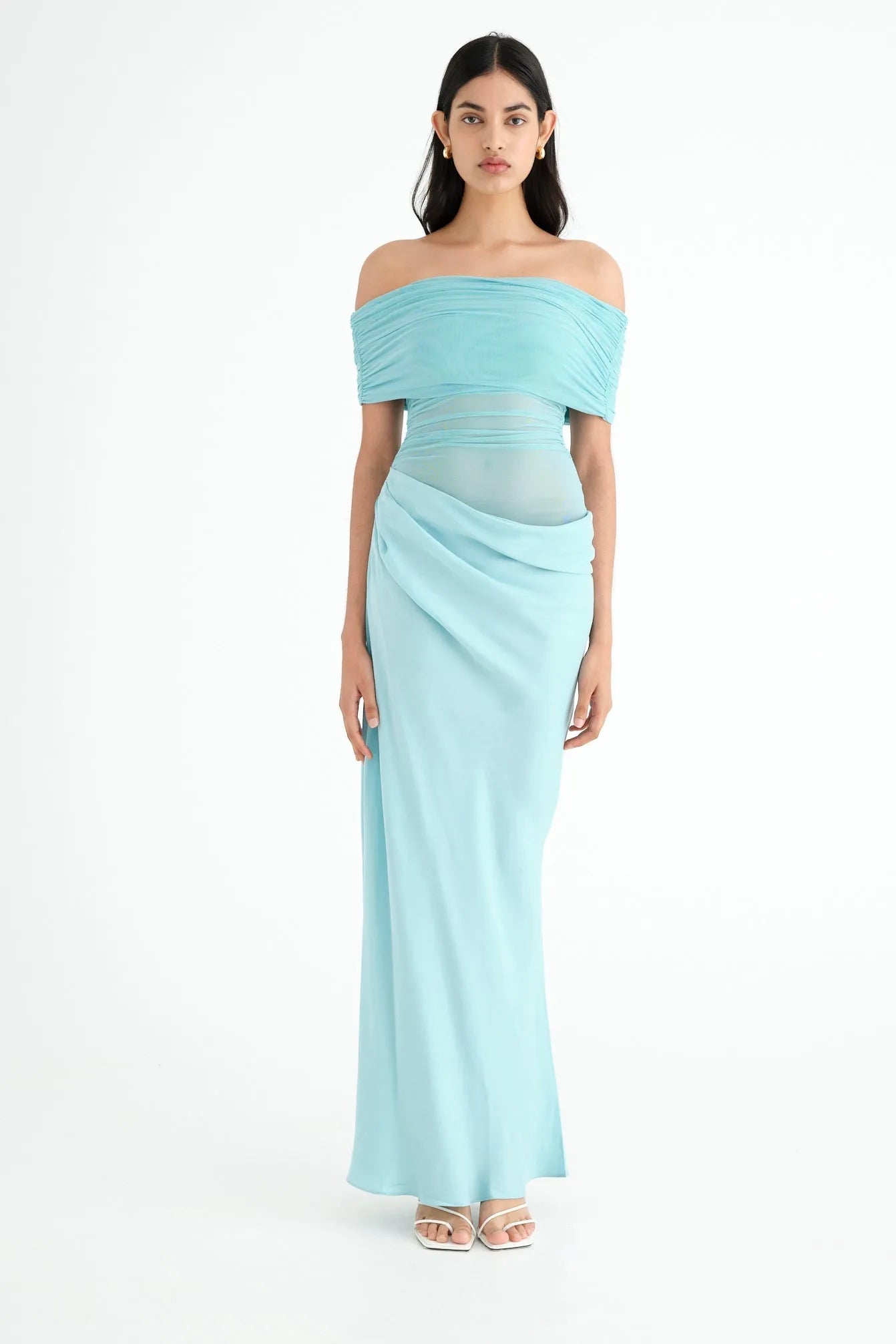 Livia Off Shoulder Draped Gown