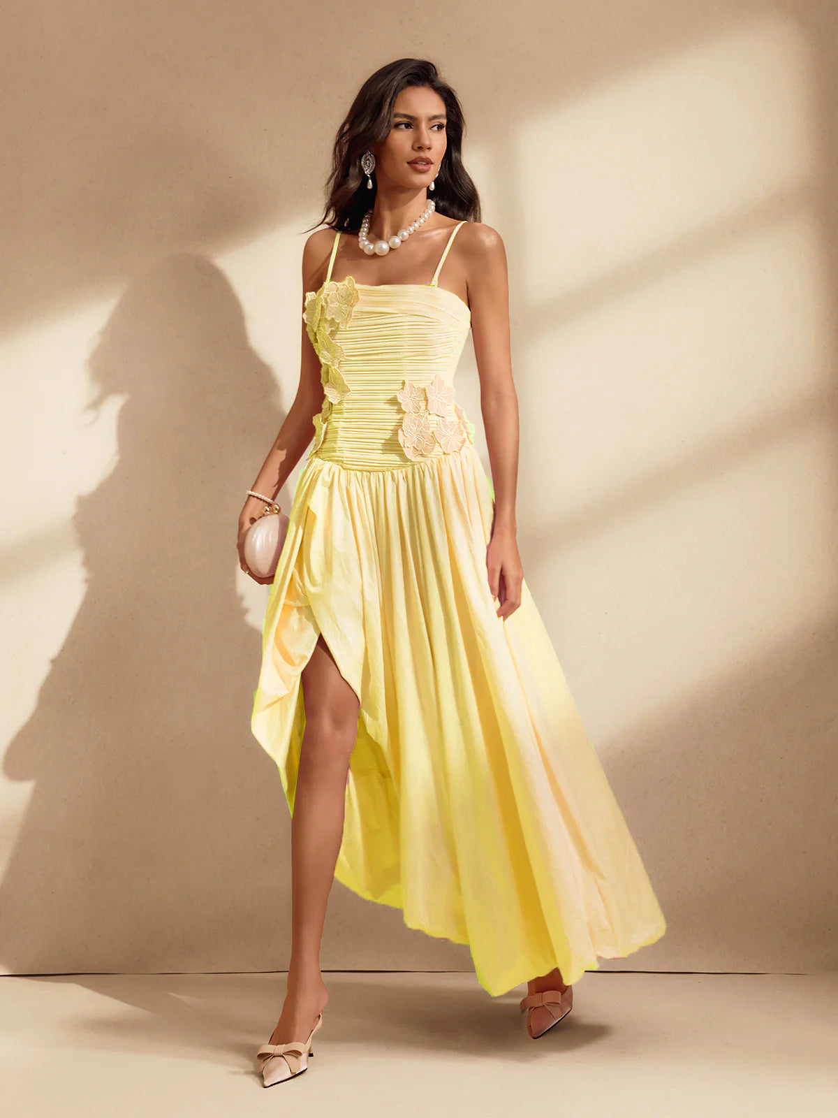Soleil Flower Embellished Gown
