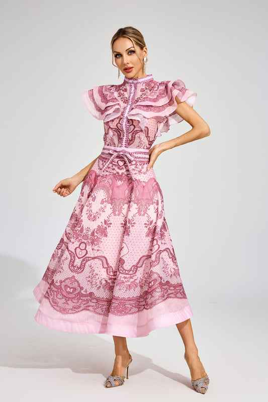 Rosalie Vintage Ruffle Top & Skirt Set