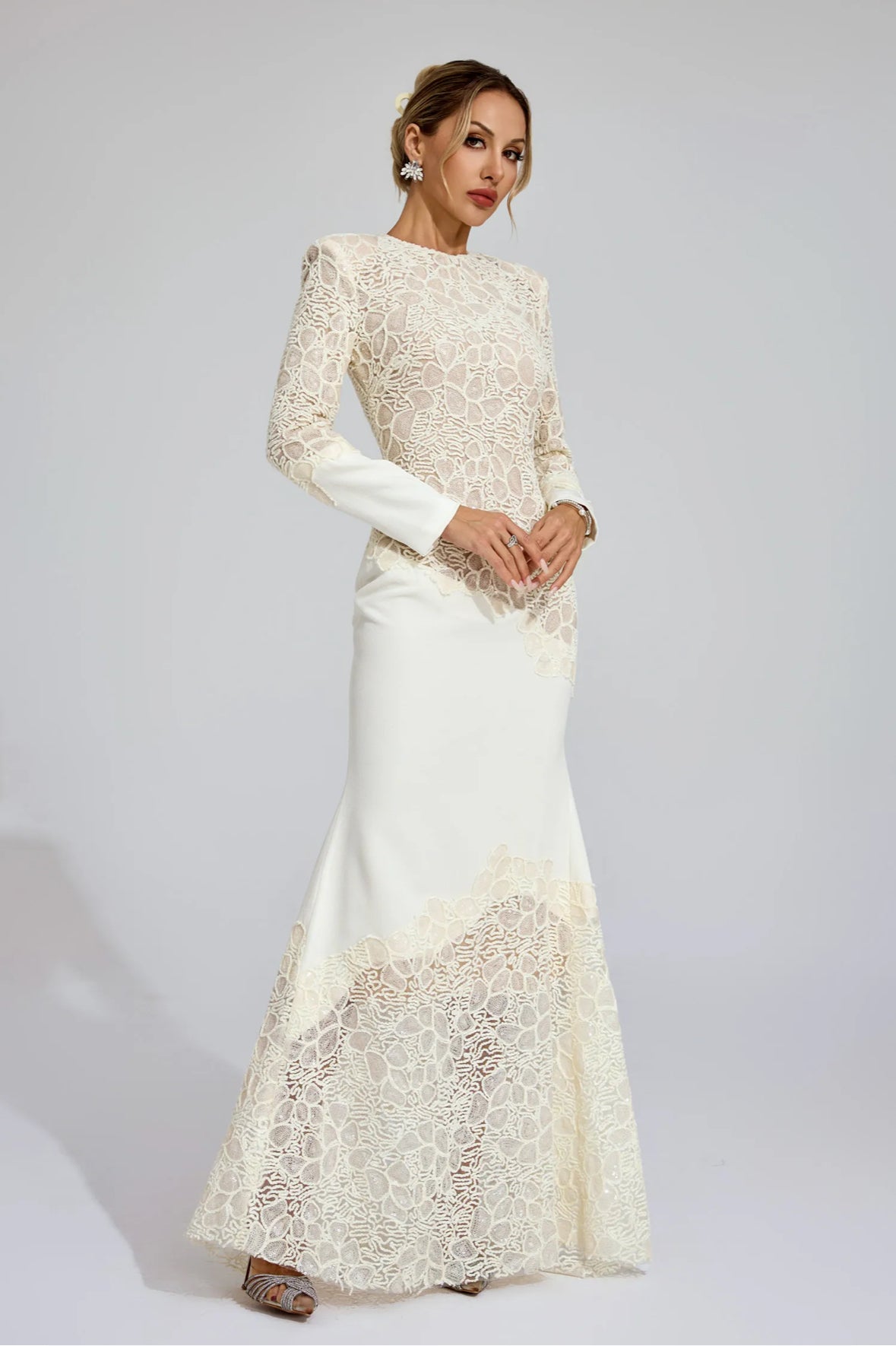 Élise lace maxi Dress