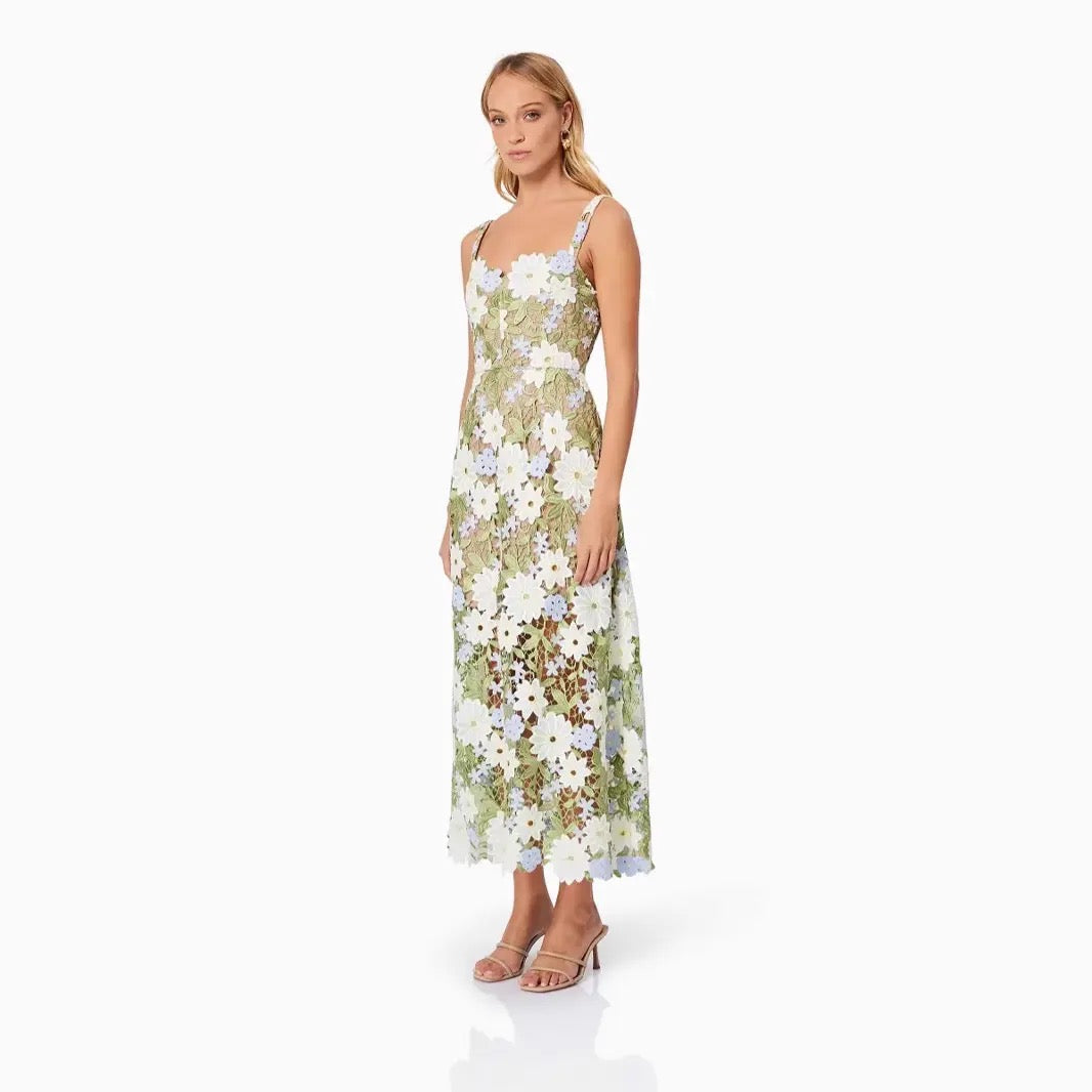 Marguerite flower Lace Dress