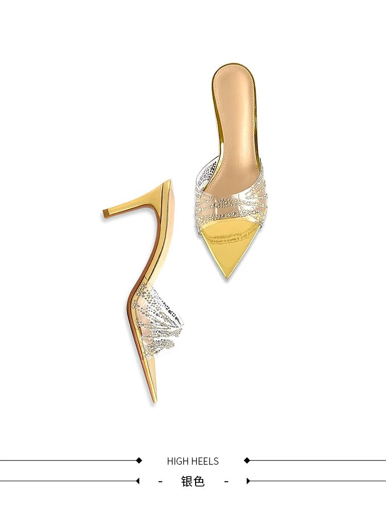Crystal Whisper PVC Heels