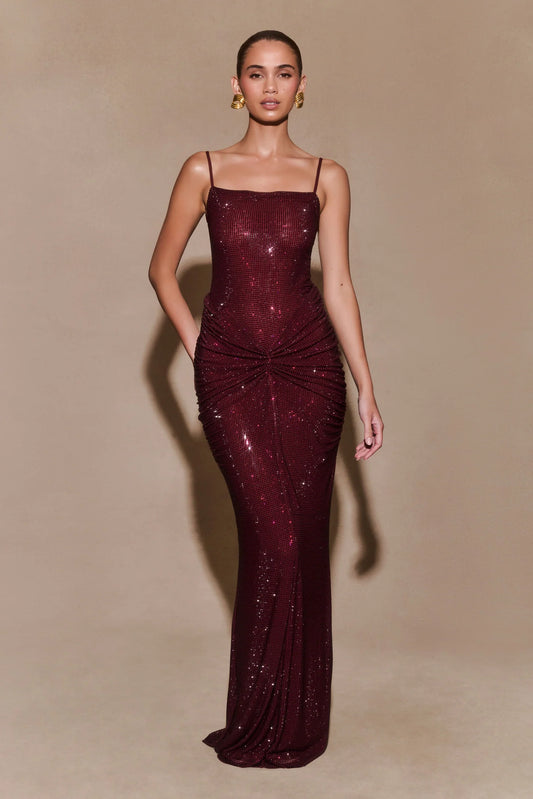 Diamond backless maxi dress