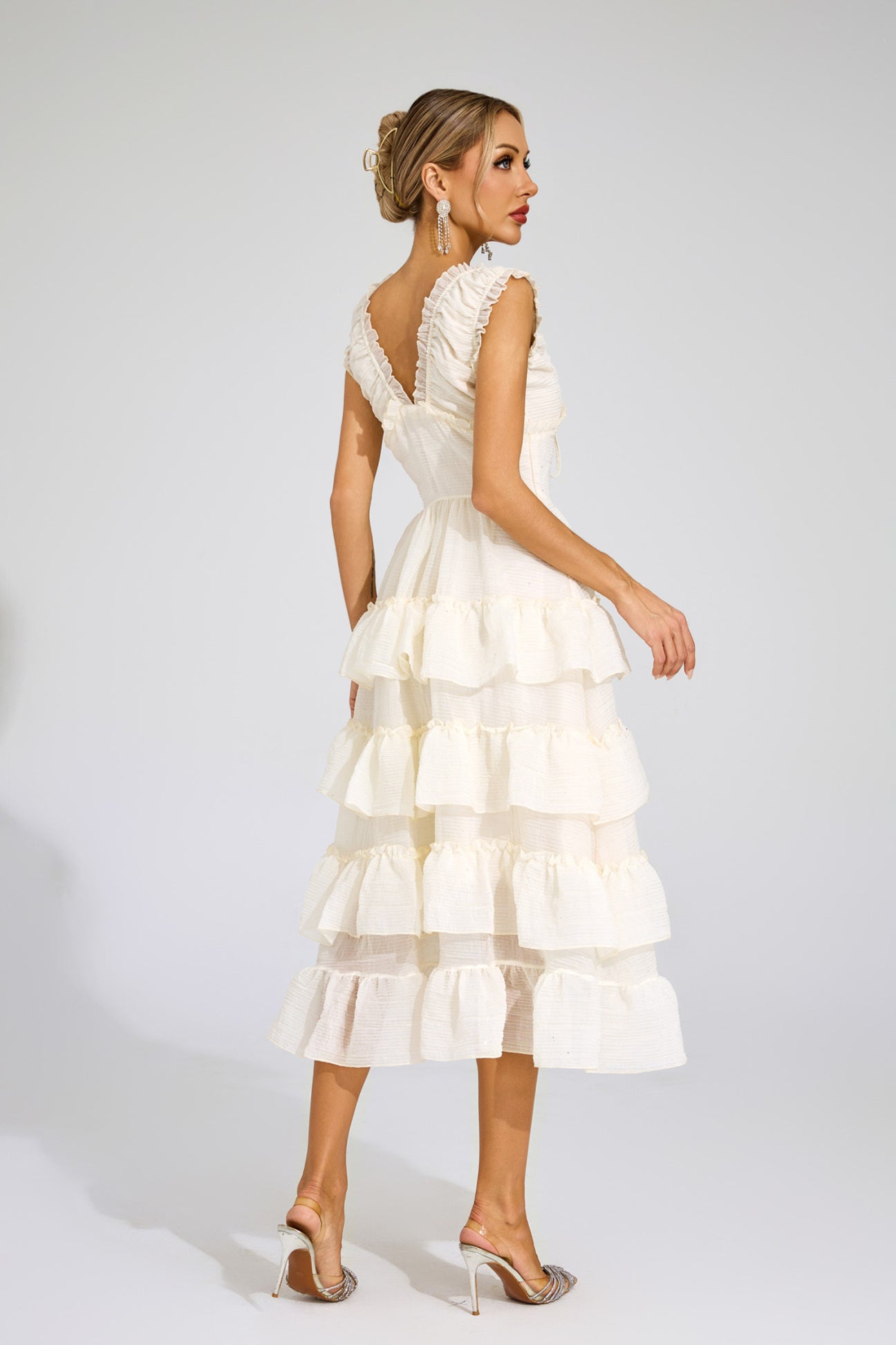 Bella Ruffle Tiered Midi Dress
