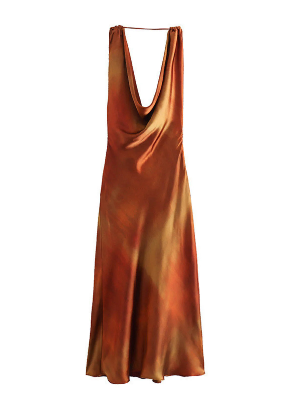 Isla Satin Cowl Midi Dress