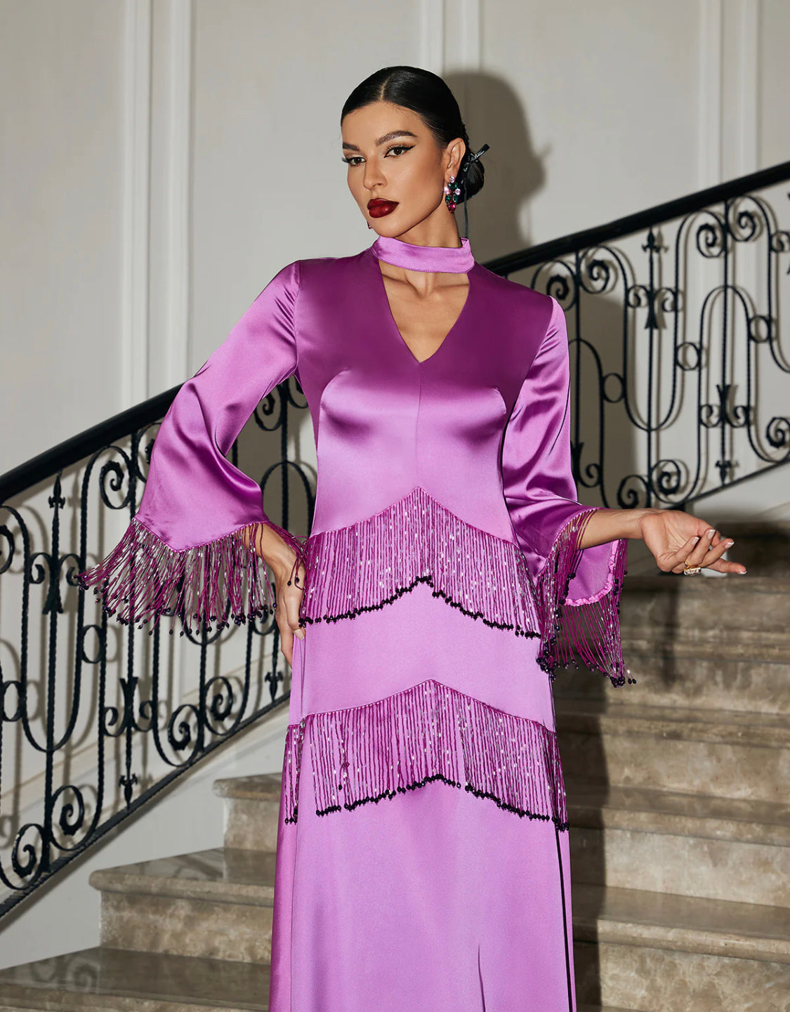 Lauretta satin maxi dress (8214144581870)