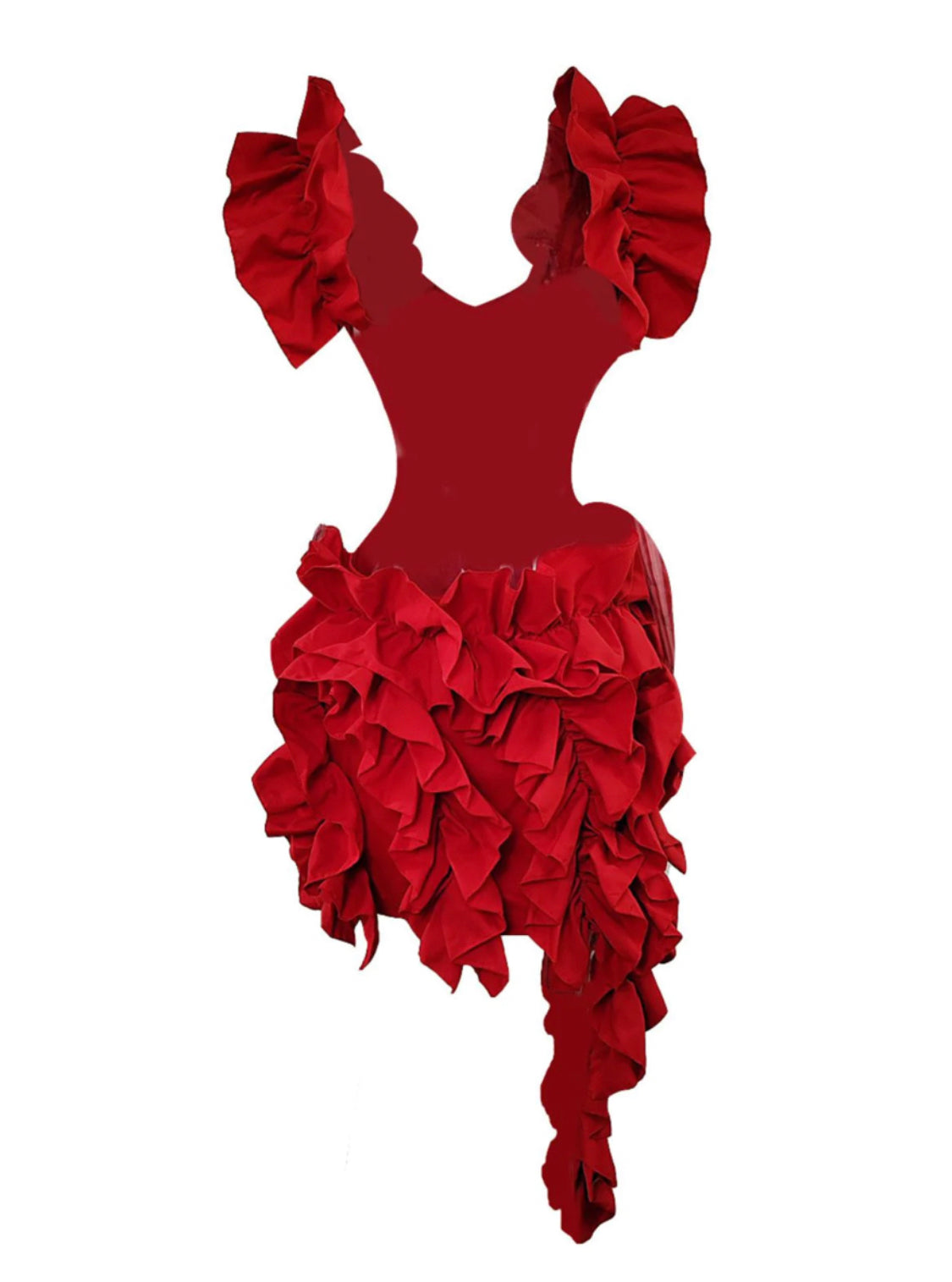 Rita red mini dress (8161791639790)