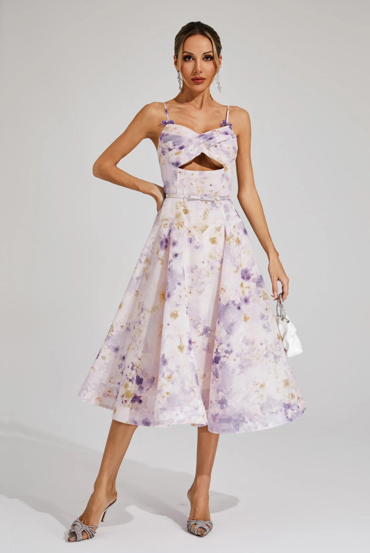 Lilac Garden Cutout Dress