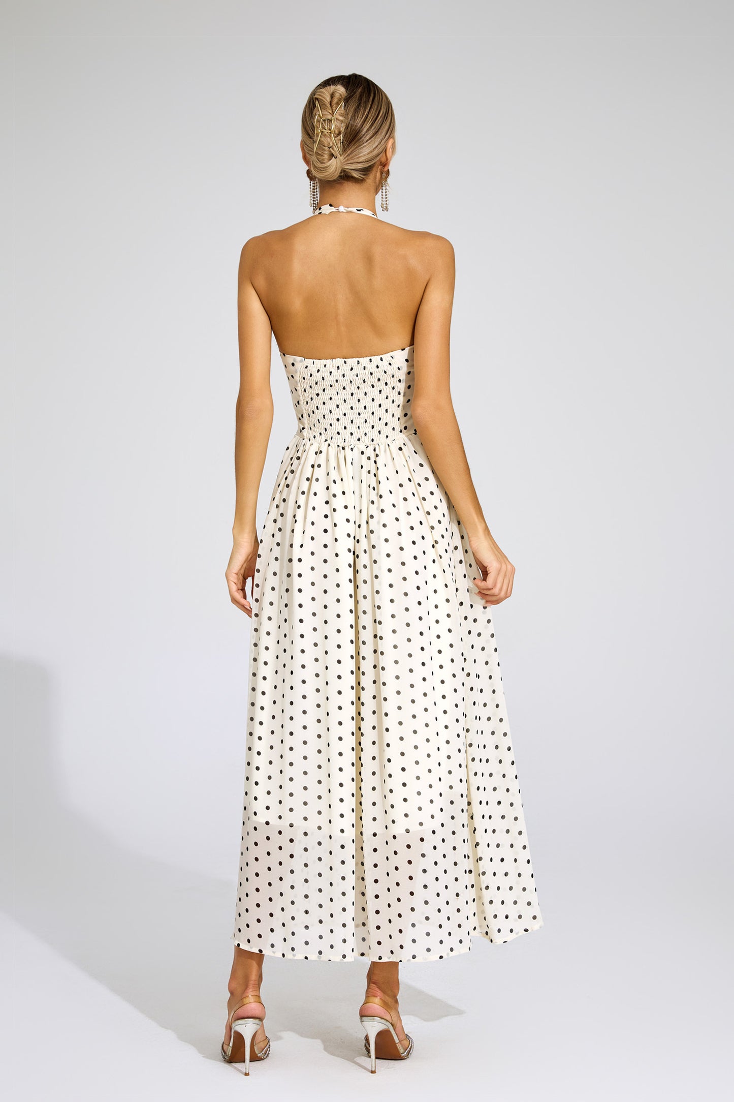 Evie Polka Dot Halter Dress