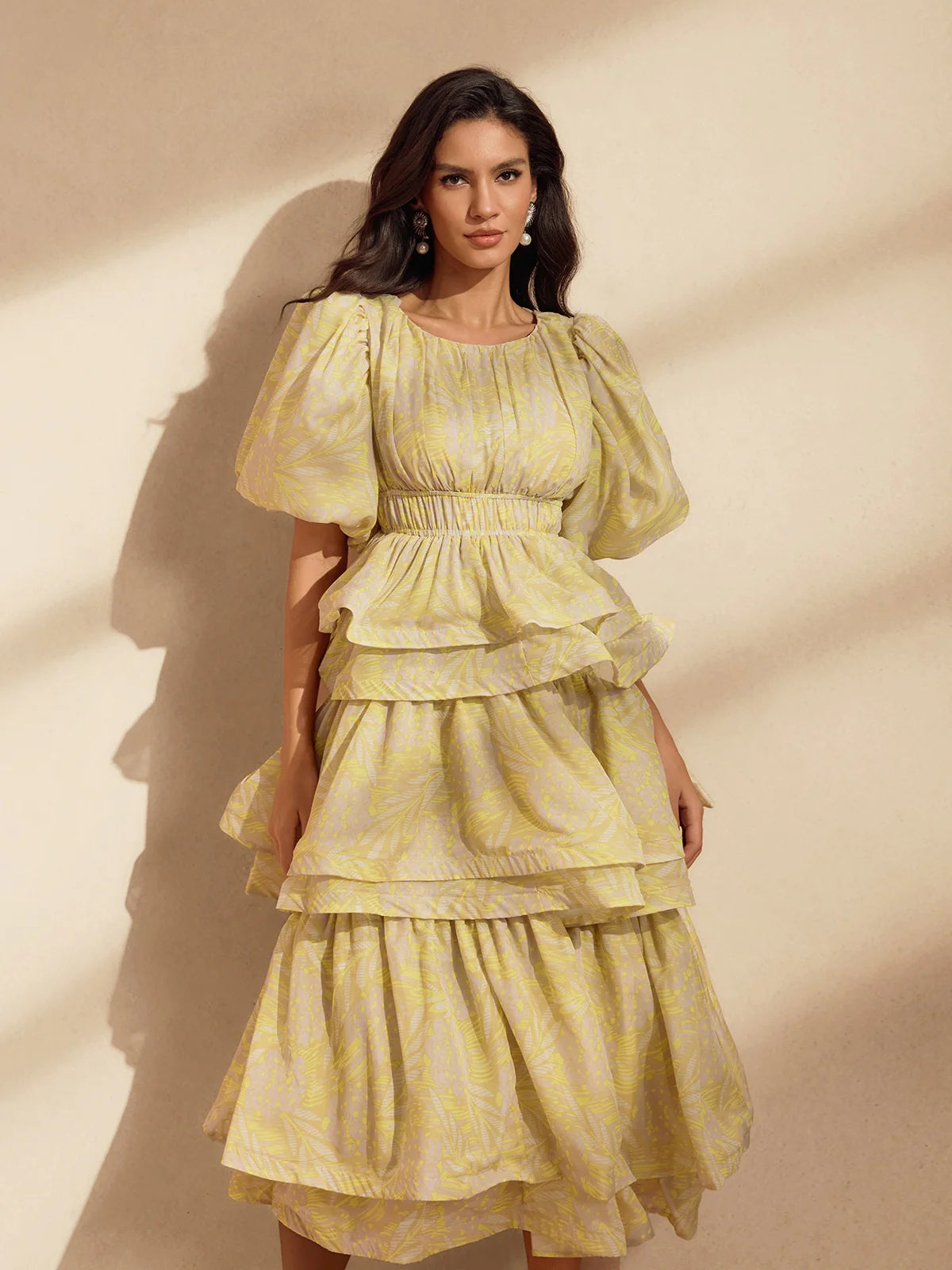 Camille Tiered Ruffle Puff Dress Set
