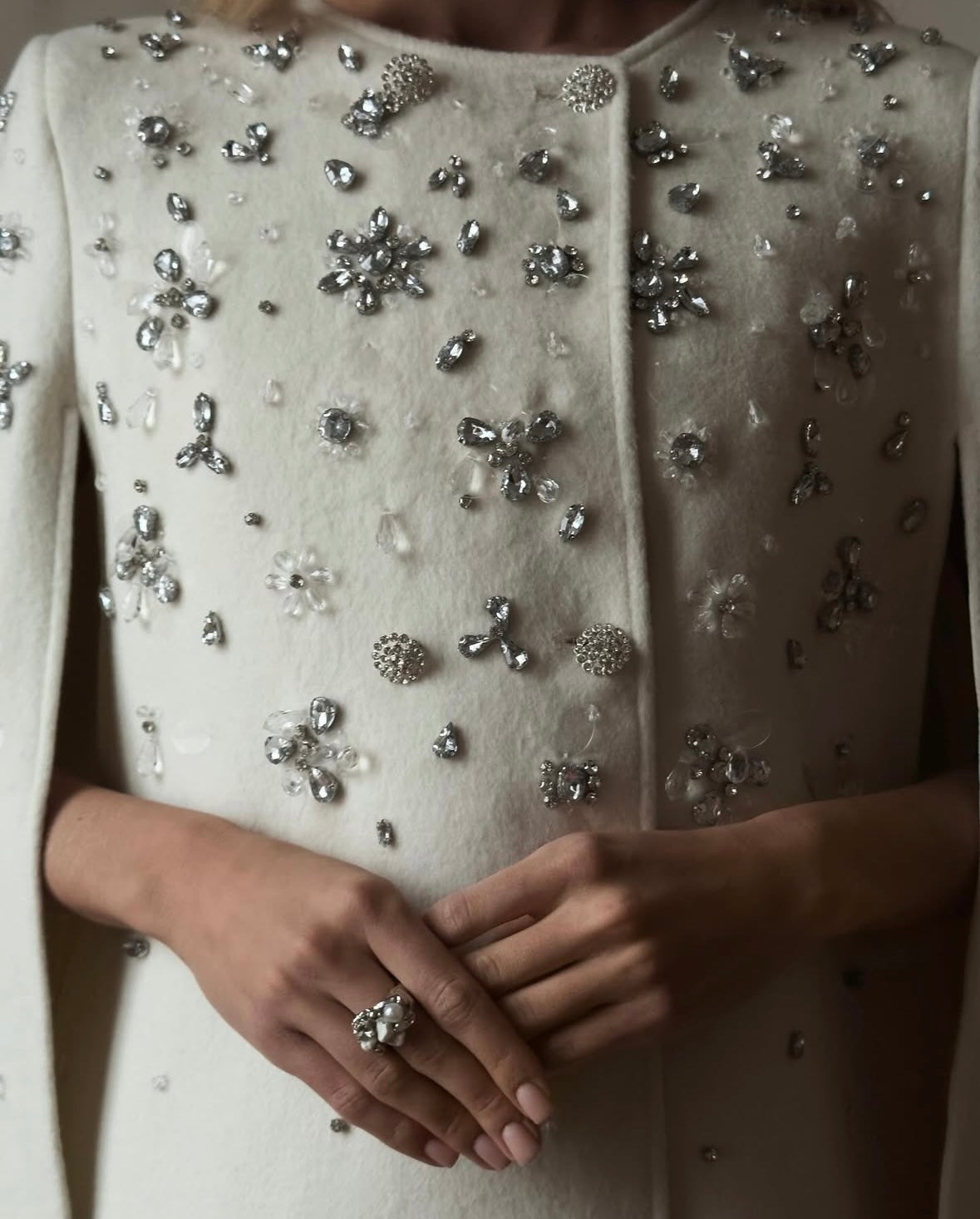 Crystal Bloom Cape Coat