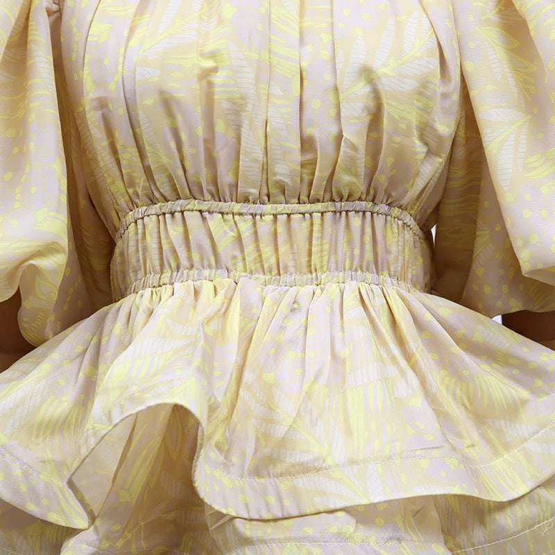 Camille Tiered Ruffle Puff Dress Set