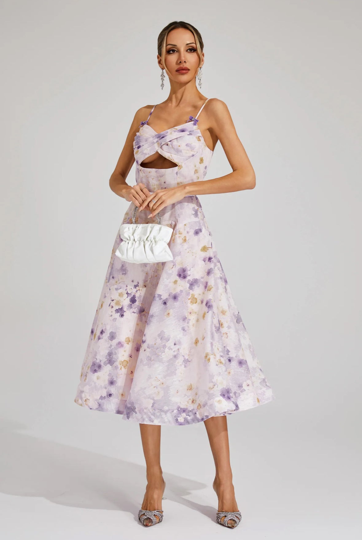 Lilac Garden Cutout Dress