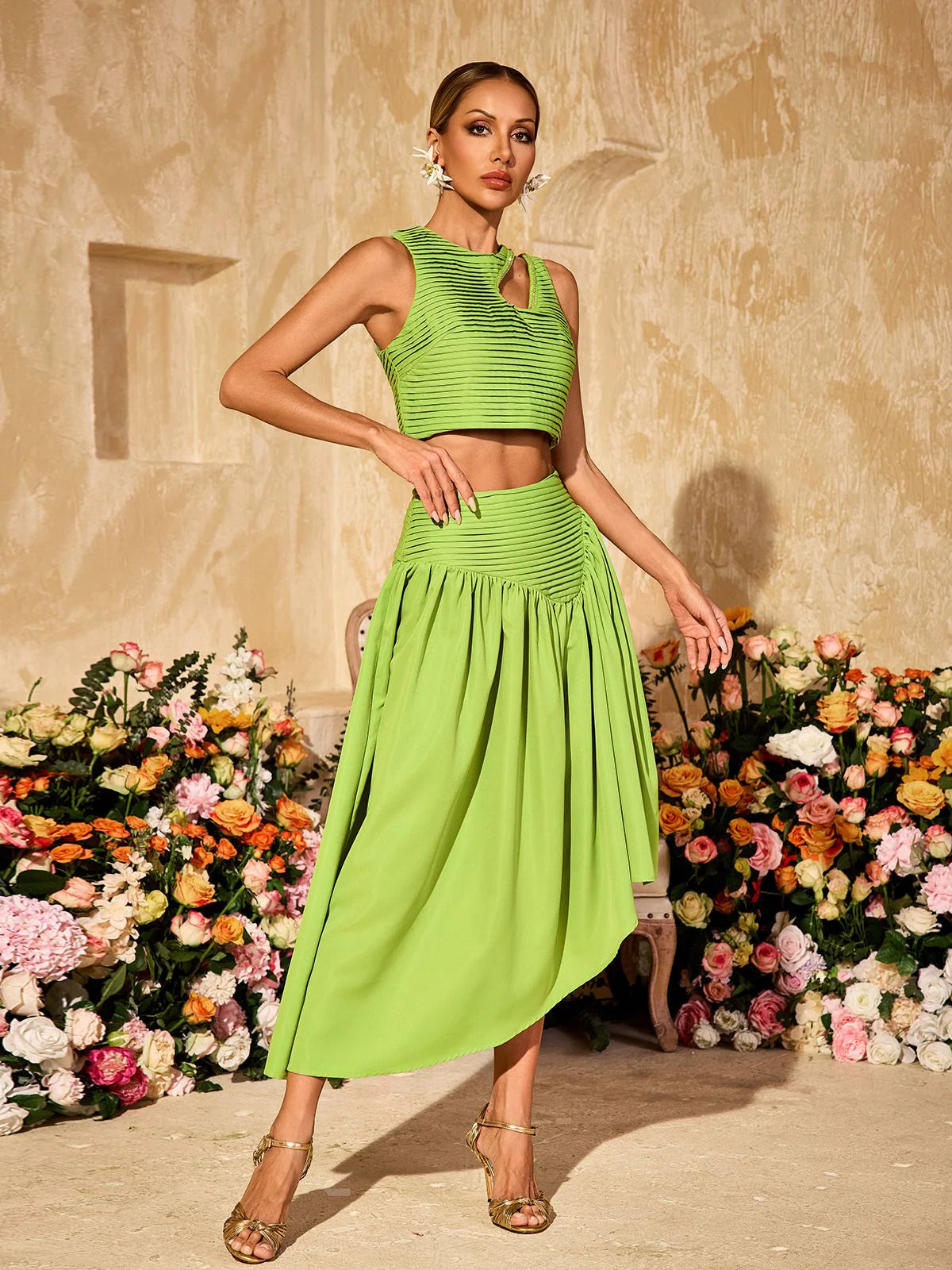 Amalfi Pleated Two-Piece Set