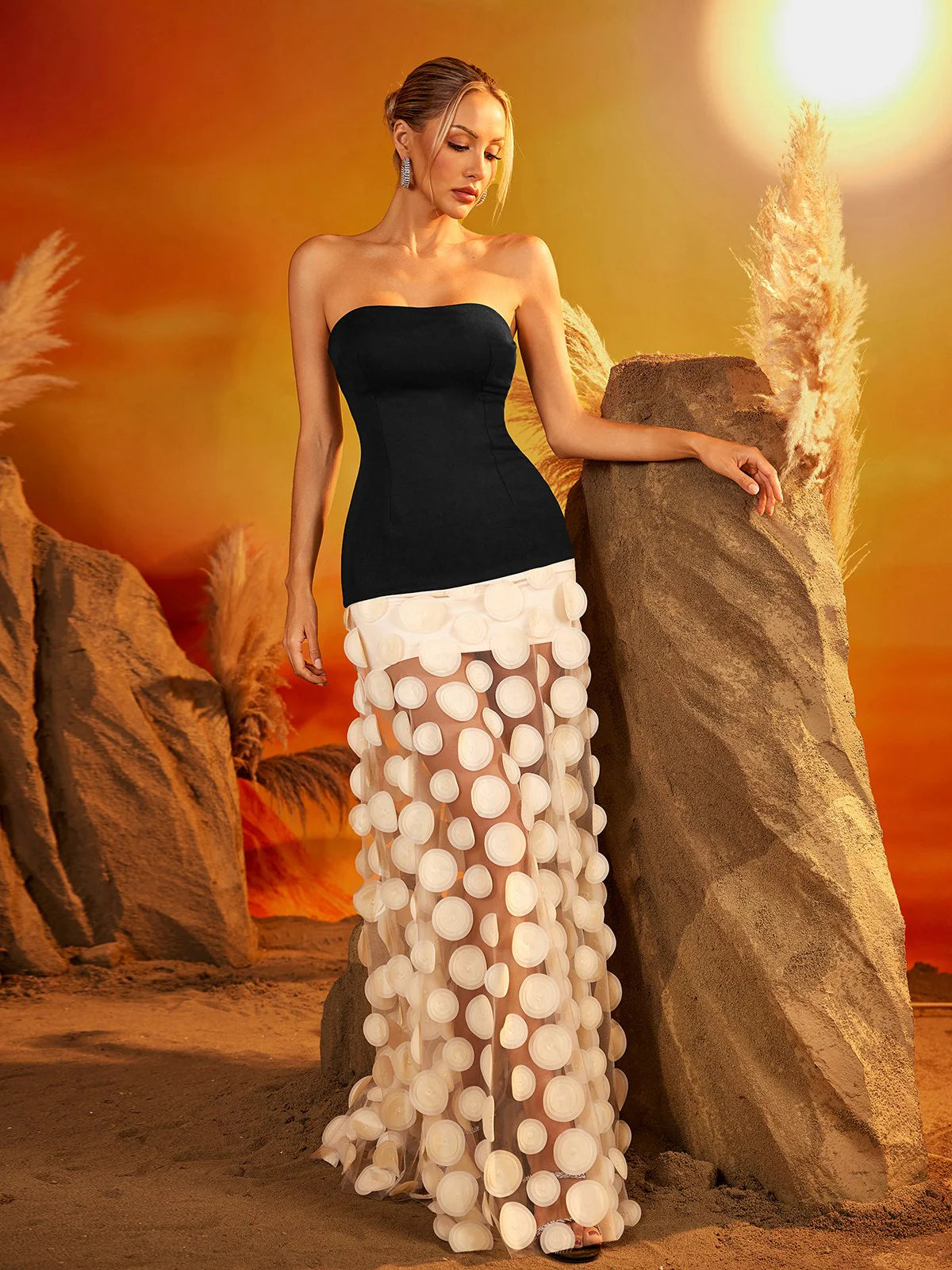 Ophelia Illusion Tulle Gown