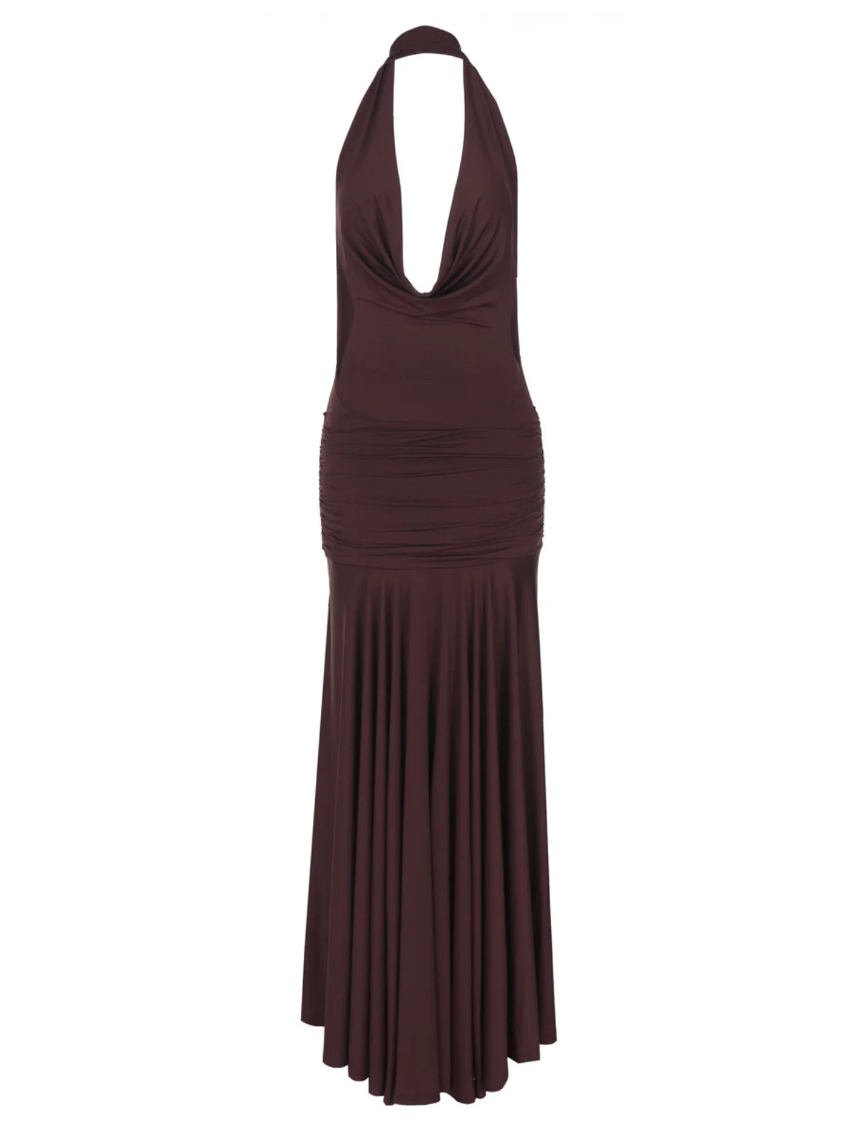 Rhea Halter Drape Maxi Dress